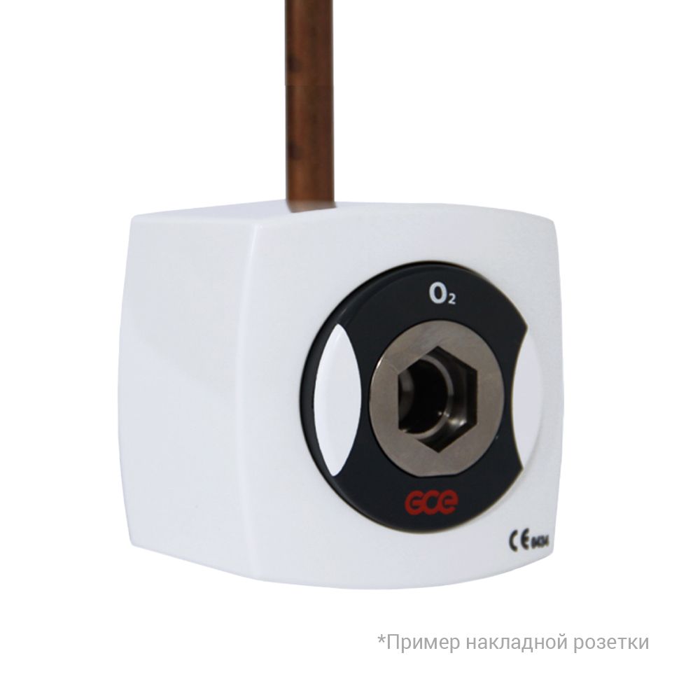 Медицинская розетка TU DIN AIR (одиночная, накладная), GCE