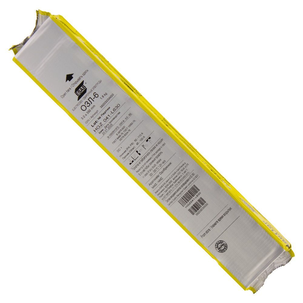 Электроды ESAB ОЗЛ-6 ф 3,0 мм, пачка 1,8 кг