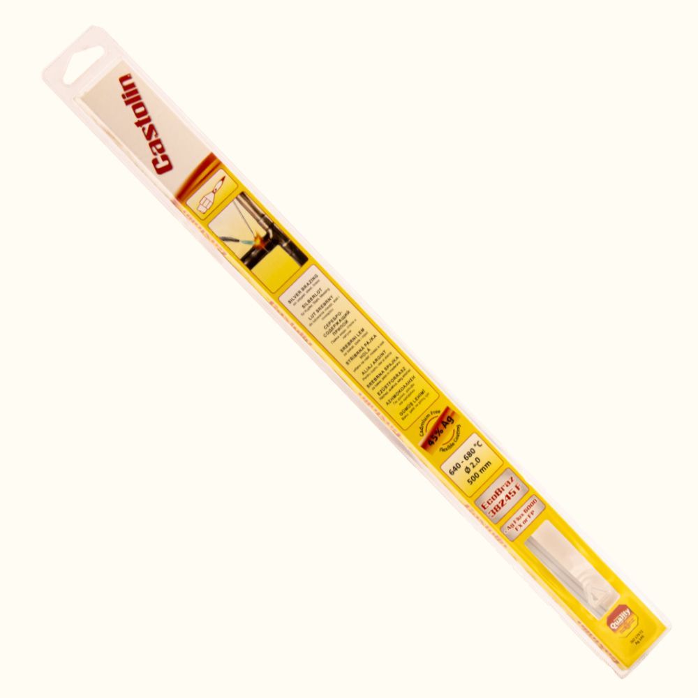 Припой серебр. Castolin EcoBraz 38245F ф 2,0 мм (Ag-45%, офлюсов., уп. 5 пр.)