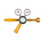 Редуктор рамповый кислородный GCE CTMH (DRUVA, 300/20 бар, G3/4-G3/8, пламегаситель) фото